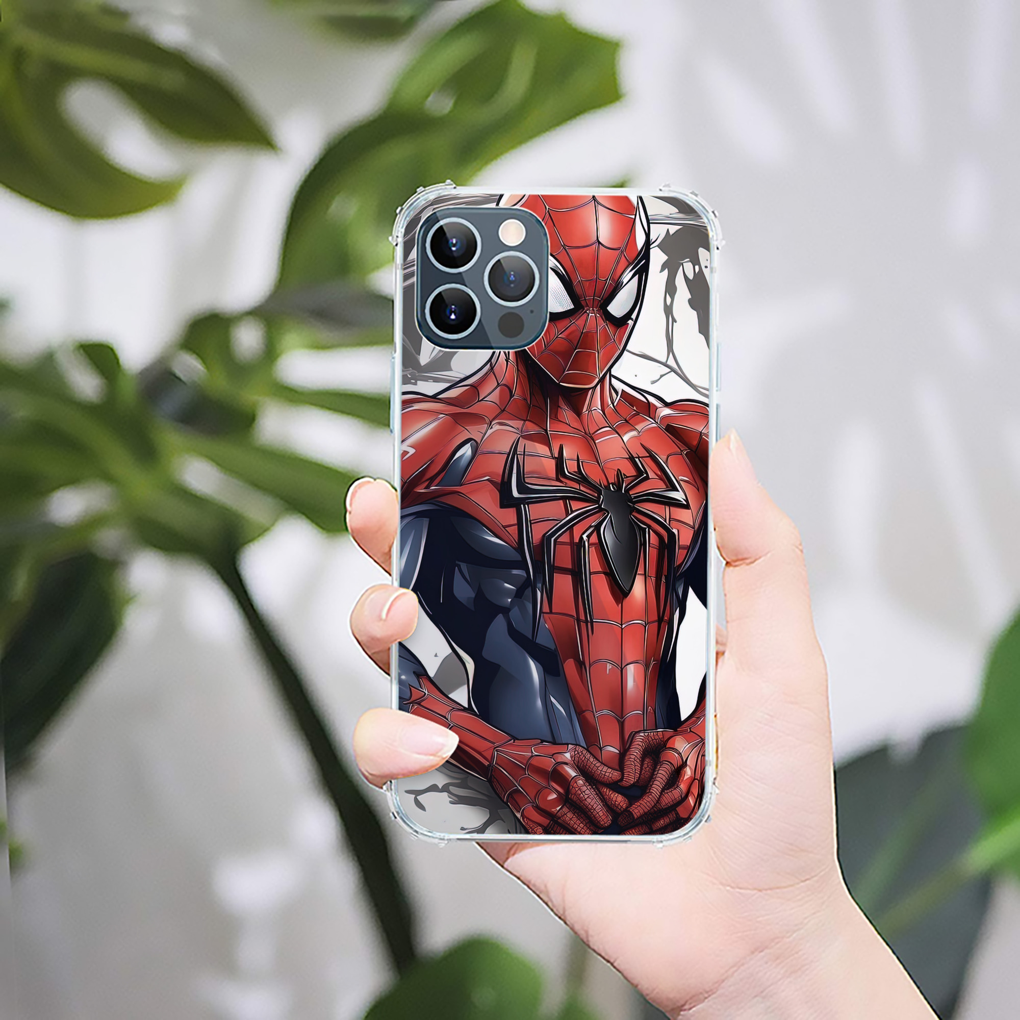 （画像用） Spider Man スパイダーマン 【iPhone 12シリーズ対応】透明スマホケース（クリアソフトケース）